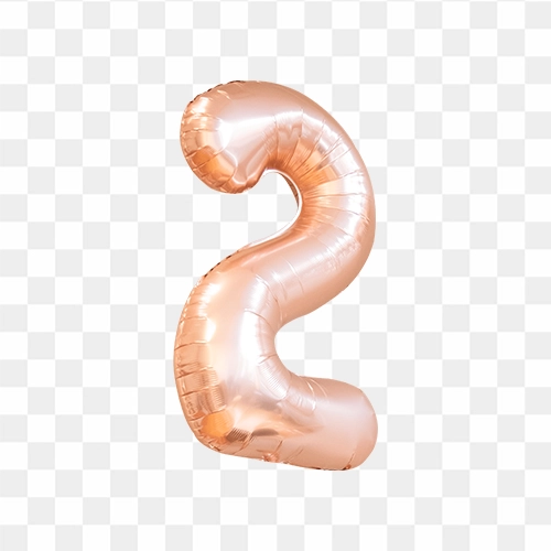 Jumbo foil balloon letter 2 png image